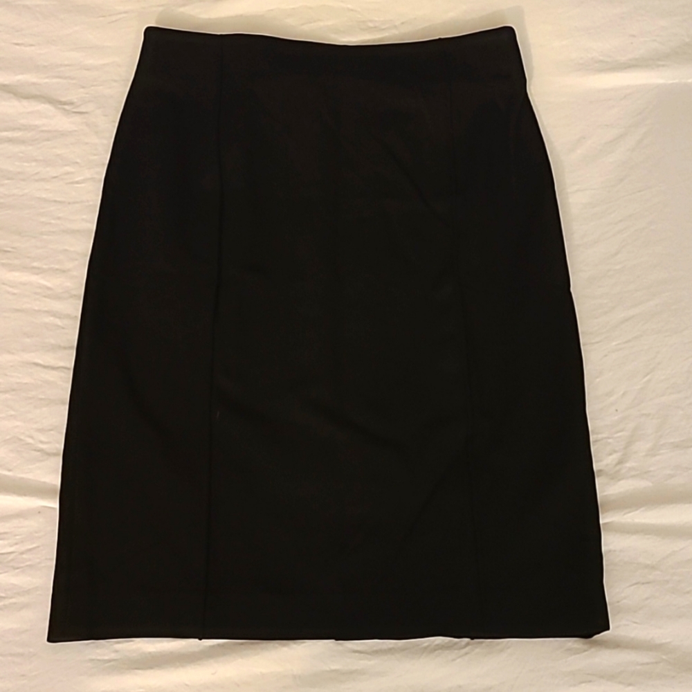 Black Pencil Skirt with slit in back